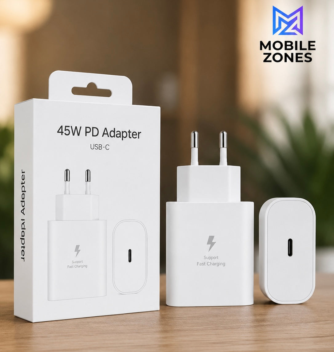 45W PD Fast Charging Adapter USB-C Wall Charger | Safe & Reliable