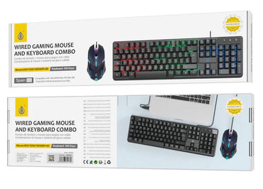 Wired Gaming Keyboard and Mouse Combo – 105 Keys RGB Style