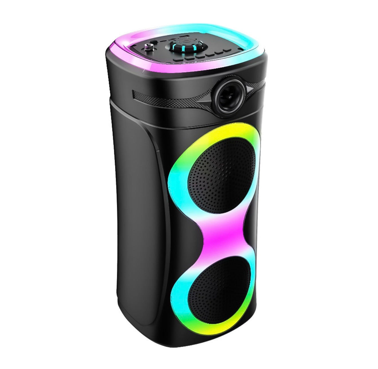 CS-4415 Bluetooth Speaker – Dual 4” Drivers RGB Light | Portable Karaoke Speaker