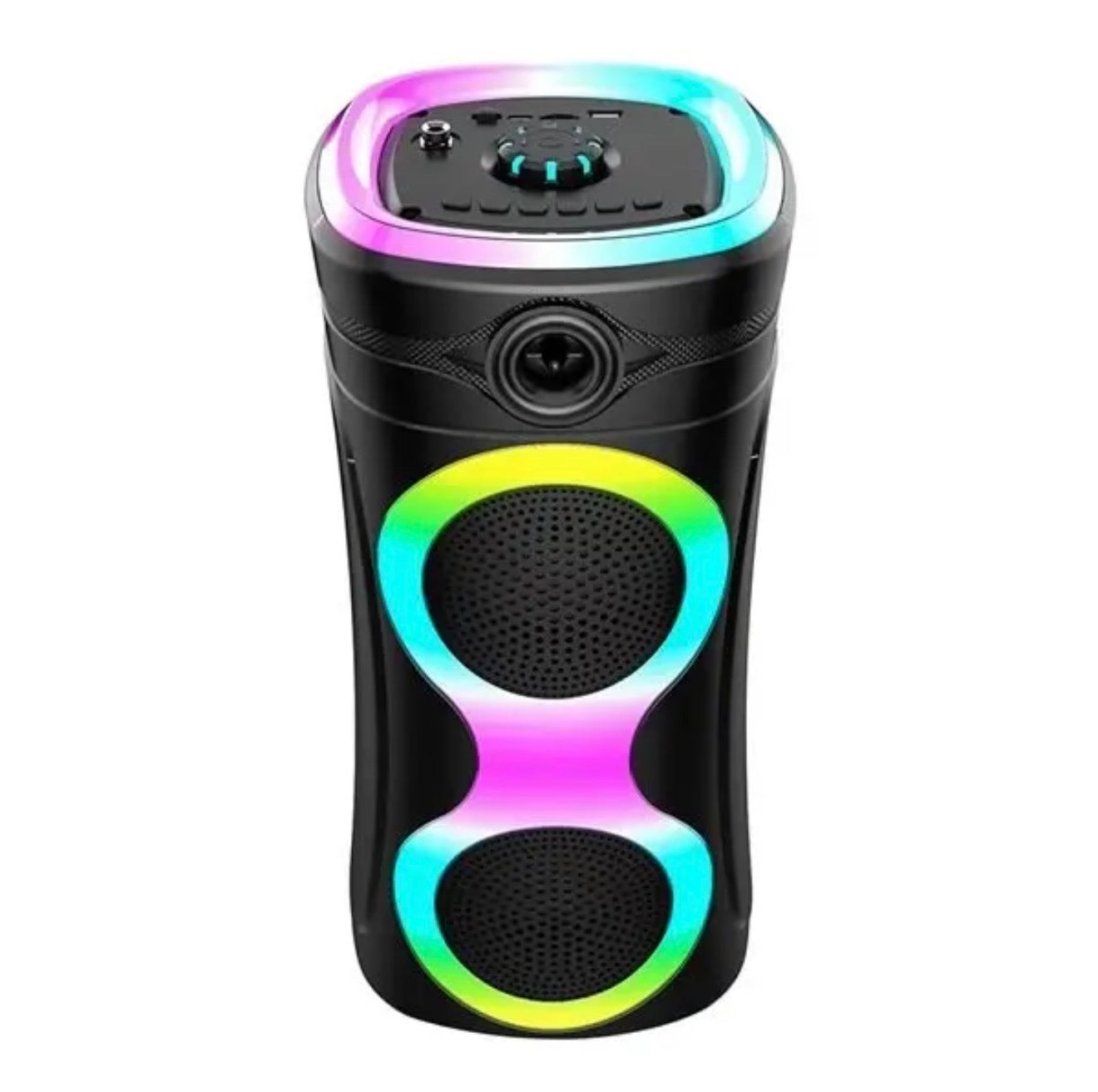 CS-4415 Bluetooth Speaker – Dual 4” Drivers RGB Light | Portable Karaoke Speaker