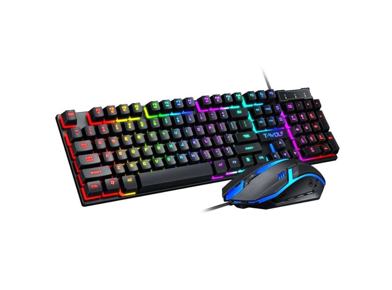 Wired Gaming Keyboard and Mouse Combo – 105 Keys RGB Style