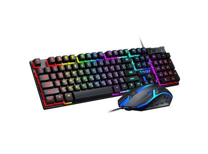 Wired Gaming Keyboard and Mouse Combo – 105 Keys RGB Style