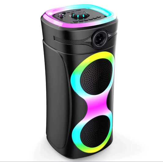 CS-4415 Bluetooth Speaker – Dual 4” Drivers RGB Light | Portable Karaoke Speaker