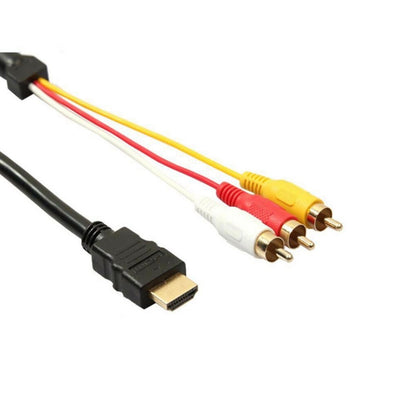 IPSDI HDMI to RCA Cable 1.5M – New, HDMI to AV (3 RCA) Adapter Cable