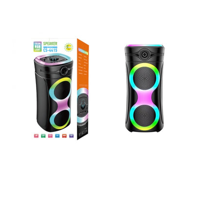 CS-4415 Bluetooth Speaker – Dual 4” Drivers RGB Light | Portable Karaoke Speaker