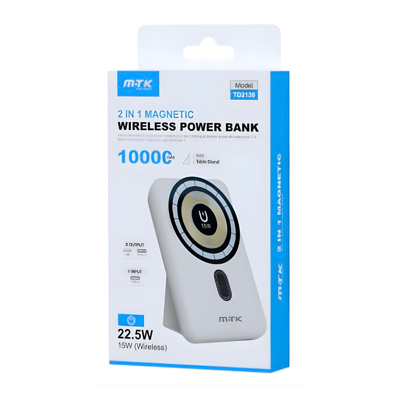 MTK TD2136 Magnetic Wireless Power Bank 10000mAh