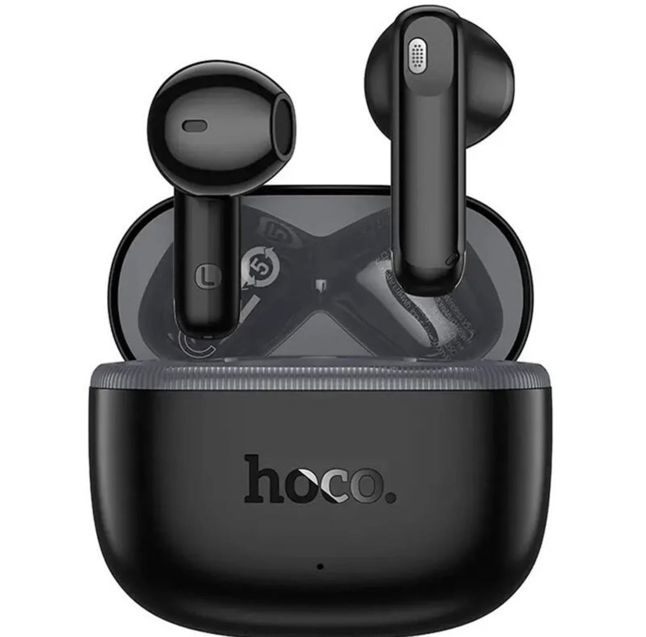 Hoco EW201 Graceful True Wireless Earbuds – Bluetooth 5.4, 13mm Bass Drivers, Touch Control, Black (New)